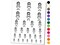 Stick Figure Woman Mom Temporary Tattoo Water Resistant Fake Body Art Set Collection